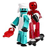 Stikbot Chef And Lifestyle - Confezione doppia azione, include 2 Stikbot e un sacco di accessori freschi in confezione ecologica ...