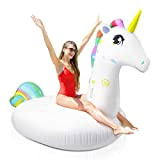 STOBOK Gonfiabile Unicorn Piscina Galleggiante Gigante Unicorno Gonfiabile Ride- on Ride On Unicorn Zattera per Lestate Nuoto Pool Party per ...