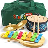 Stoie's Beats from the East - Set musicale in legno per bambini – Strumenti giocattolo internazionali con borsa – promuove ...