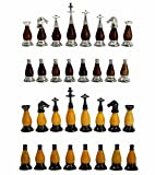 StonKraft pezzi degli scacchi in legno, scacchi, pedine degli scacchi, monete di scacchi e pezzi degli scacchi in ottone (9 ...