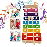 Strumento Xilofono, Xilofono Bambini,Musical Giocattoli Xilofono,per Bambini di età Compresa tra Bambini di 3 anni e oltre Colorato 8 Nota ...