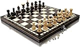 Stunning PEARL 35 cm / 13,8 pollici, popolare set di scacchi in legno europeo! Pezzi e scacchiera realizzati a mano ...
