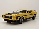 Sun Star Compatibile con Ford Mustang Mach I 351 Ram Air 1971 giallo modello auto 1:18