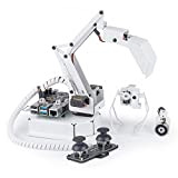 SunFounder 4 DOF Robot Arm Kit con secchio a pala, clip di sospensione, elettromagnete, programmazione grafica visiva, Python, braccio robotico ...