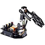 SunFounder Kit di montaggio per robot a 4 assi, con braccio a rotelle, rotazione di 180 gradi, cassetta elettronica, programmabile ...