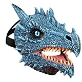 Sunlisky Maschera Dino per Halloween, maschera Dino con mascella mobile, realistica testa di dinosauro in lattice, per Halloween, cosplay, feste, ...