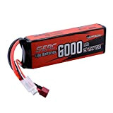 Sunpadow 2S Lipo Battery 7.4V 6000mAh 70C Soft Pack with Deans T Plug for RC Car Truck Boat Tank Vehicles ...