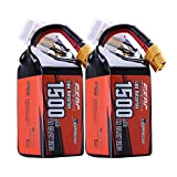 SUNPADOW, confezione da 2 batterie 6S, 22,2 V, Lipo, 1500 mAh, 120 C, Soft Pack, con plug XT60 per RC ...