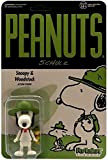 SUPER7 Reaction Peanuts® Figurine, Snoopy And Woodstock with Hat