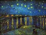 Superpower - Puzzle in legno, notte stellata sul Rhône Vincent Van Gogh – 1000 pezzi di Puzzle, dimensioni complete 30 ...