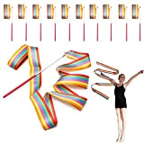 Surplex 10 pz 2 Metro Art Ginnastica Rhythmic Ribbon Twirling Baton Rod, Gym Dance Nastro Bacchetta Streamer e Stick per ...