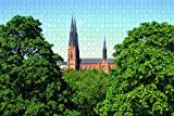 Svezia Uppsala Cathedral Jigsaw Puzzle per adulti 1000 pezzi regalo da viaggio in legno Souvenir