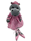 Sweety Toys, Bambola 13418 Hippo ippopotamo, bambola di peluche Ballerina fata principessa 50 cm con corona, rosa
