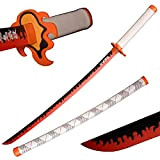 Sword Warrior Spada Demon 104 cm in Legno Spada-Rengoku Kyoujurou, Katana in Legno Anime Giapponese, Spada Cosplay
