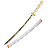 Sword Warrior Spada Demon Slayer 104 cm in Legno Spada-Agatsuma Zenitsu, Katana in Legno Anime Giapponese, Spada Cosplay