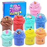 SWZY Fruit Slime, Fluffy Slime, Rainbow Slime, Slime Fluffy, Butter Slime Set 9 pezzi di giocattoli di decompressione per bambini ...