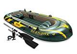 SYue Kayak Gonfiabile Explorer Kayak Kayak Gonfiabile per 4 Persone con Remi in Alluminio e Pompa ad Aria ad Alto ...