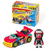 T-Racers Serie Fire&Ice - Auto e pilota Sorpresa Collezione. Auto smontabile da parti e con pezzi intercambiabili, Multicolore