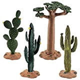 T TOOYFUL Confezione da 4 Simulazione Modello Cactus Baobab Modello Cespuglio Pianta Verde Bambini Giocattoli Cognitivi Puntelli Ornamento Scenario in ...