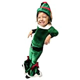 TAGVO Costume Babbo Natale Bambina, 3 Pezzi Velluto Top + Pantaloni + Cappello Set, Vestito Natalizio Elfa di Babbo Natale ...