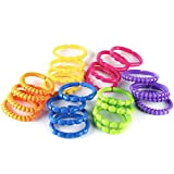 TALINU catena colorata per passeggino da 24 pezzi - catena sonaglio, catena giocattolo, catenella da passeggino, giocattolo per carrozzina