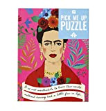 Talking Tables Puzzle e poster con citazione di ritratto Kahlo da 500 pezzi rosa colorato | Illustrato | Giorno piovoso, ...