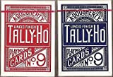 TALLY-HO Circle (12 Decks Pack) by US Playing cards Company - 6 Blue / 6 Red by USPCC