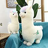 TANNEL Kawaii Bianco Alpaca Llama Giocattoli di Peluche Peluche Bambole di Pecora Morbido Peluche Alpacasso Toys-28cm