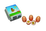 Tanner 0957.6 - Set di uova giocattolo in legno, tagliate a metà, 4 pz.