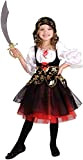 Tante Tina Costume da piratessa da Bambina - Vestito Pirata per Bimba Composto da 2 Pezzi: Abito e Fascia - ...