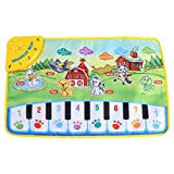 Tappetino musicale per pianoforte, 60 x 39 cm Tappeto da gioco per bambini Tappeto musicale Tappetino da pavimento per bambini ...