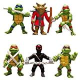 Tartarughe Ninja Set, 6PCS Teenage Mutant Turtle Action Figures Mini Giocattoli per la Decorazione CompleannoFesta Topper Decorativi Personalizzato Cake Topper ...