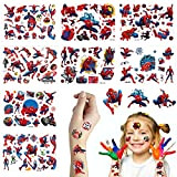 Tatuaggi per Bambini, 8pcs Tatuaggi Temporanei Impermeabili, Cartone Animato Tatuaggio Set, Tatuaggi Adesivi Impermeabili, Tatuaggi Spiderman, per Bambini Adulti Uomini ...