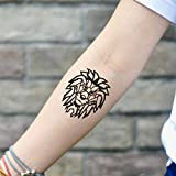 Tatuaggi Temporanei Leone geometrico Aslan (2 Pezzi) - OhMyTat
