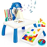Tavola da Disegno con Blocchi Puzzle, per Bambini, da Disegno con Smart Projector con Intrattenimento, Musica Trace e Proiettore Giocattolo ...