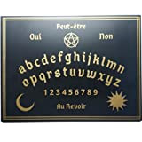 Tavola Ouija in legno Francais: tavolo con goccia, gioco sì Ja Board + planchetta, ideale comunicazione con morti, spiriti e ...