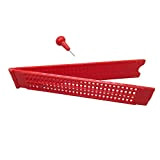 Tavoletta braille in plastica (4 righe x 28 caselle)-Rosso