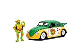 Teenage Mutant Ninja Turtles 1:24 1959 Volkswagen Drag Beetle Die-cast Car & 2.7 pollici Michelangelo Figure, giocattoli per bambini e ...