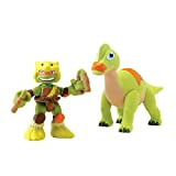 Teenage Mutant Ninja Turtles Pre-Cool Half Shell Heroes Dino Michelangelo and Brachiosaurus Figures