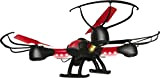 Tekk Drone 1315S Hawkeye Drone Semiprofessionale con Camera HD e FPV, Nero/Rosso