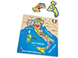 Teorema 40462 - Puzzle d'Italia in Legno, Multicolore