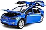 Tesla Car Model 1:32 Analog Diecast Alloy Sound And Light Pull Back Car Model 15x5.5x4.5CM Car Model (Colore: Nero)-Blu Excellent