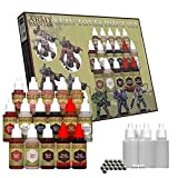 The Army Painter Skin Tones Paint Set, 12 colori acrilici Warpaints 3 Quickshade Washes 1 Mixing Medium 4 flaconi di ...