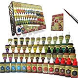 The Army Painter | Wargamers Mega Paint Set | 50 colori per miniature con pennello Wargamer Regiment | Set completo ...