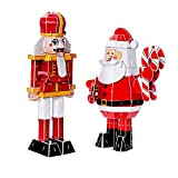 THE TWIDDLERS Puzzle di Natale per Bambini, Soldatino Schiaccianoci e Set di Babbo Natale - Colorazione 3D Jigsaw Puzzle Set ...