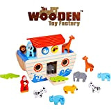 The Wooden Toy Factory - Sorter di forma in legno dell'arca di Noè - Giocattolo educativo