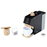 Theo Klein 7401 Macchina da caffè Electrolux, legno I Con tazza, capsule, latte e zucchero I Accessori per cucina giocattolo ...