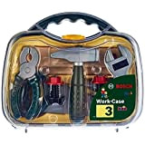 Theo Klein 8465 Cassetta per gli attrezzi Bosch I Con attrezzi e accessori tra cui martello, sega, pinze e altro ...