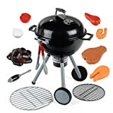 Theo Klein 9401 Barbecue a sfera Premium Weber con luce e suono | Con mucchio di carbone, pinza per barbecue ...