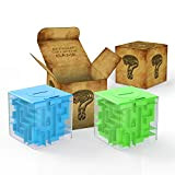 ThinkMax Money Maze, Puzzle Box Giocattoli cubici per Risparmiare Denaro, 3D Puzzle Box per Bambini e Adulti (Verde&Blu)